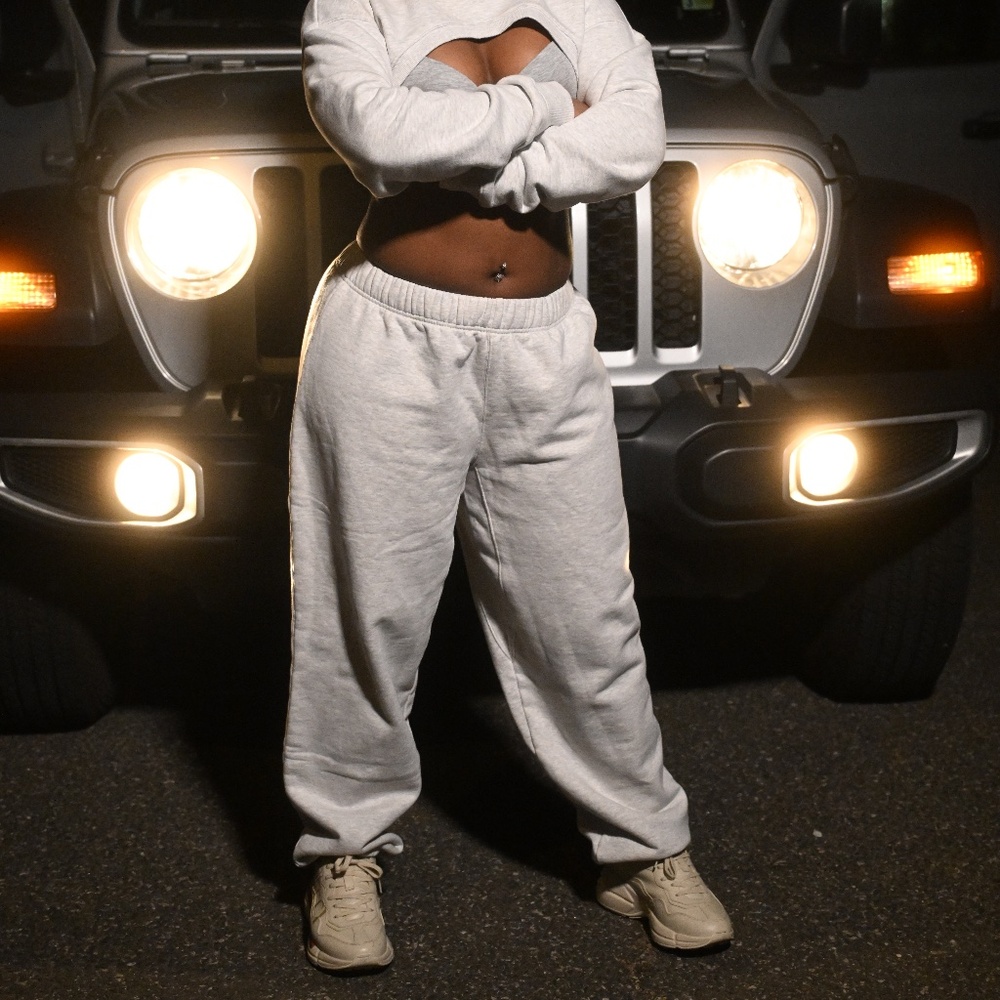 Fleece Heather Gray Joggers (Joggers Only)